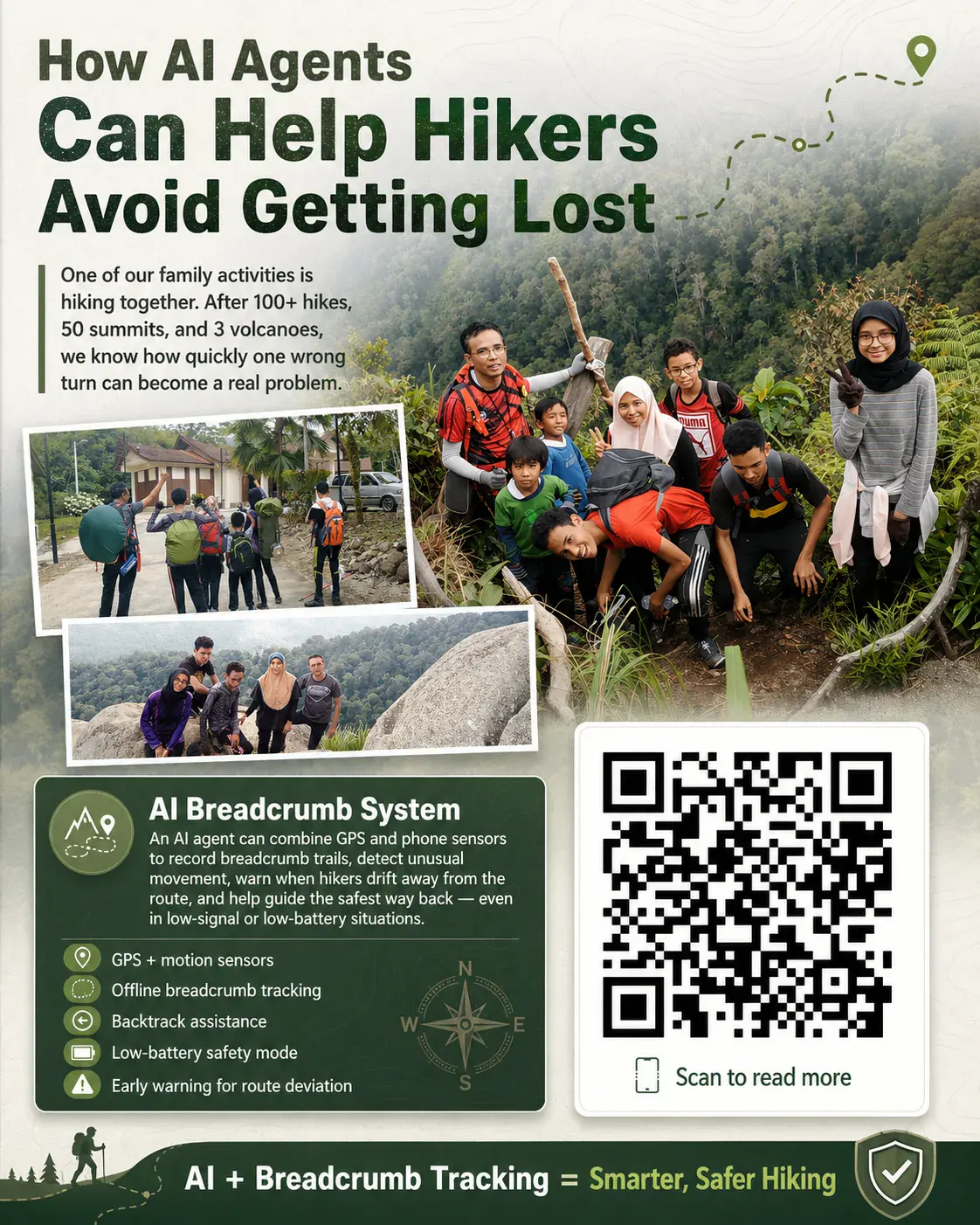 Smarter Hiking with AI Breadcrumb Tracking