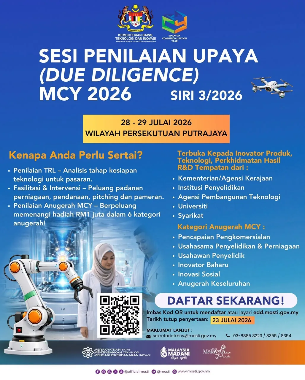 Sesi Penilaian Upaya (Due Diligence) Tahun Pengkomersialan Malaysia (MCY) Siri 3/2026.